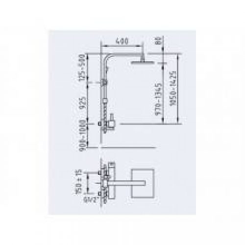 Colonne de douche exensible Bimini