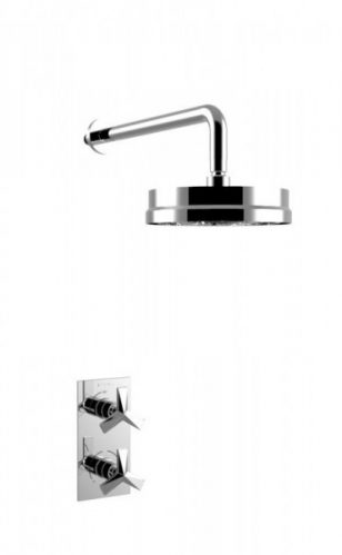 Colonne de Douche Heritage Hemsby avec mitigeur encastré 200x335x100mm Chromé