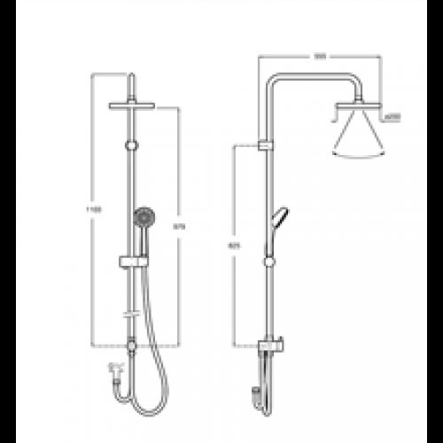 Colonne de douche inverseur Victoria Roca