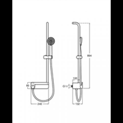 Colonne de douche mitigeur Deck Roca