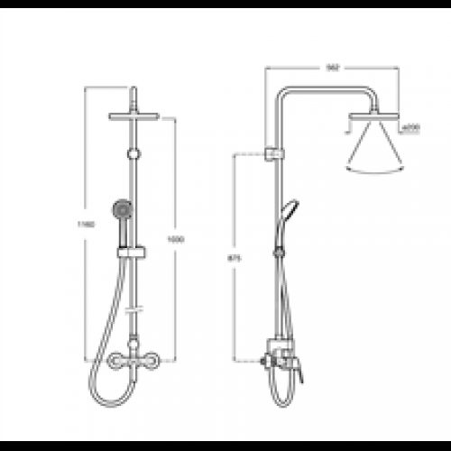 Colonne de douche mitigeur Victoria Roca