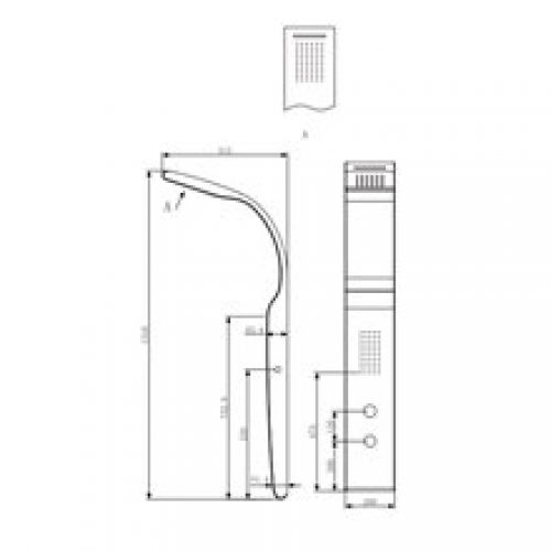 Colonne de douche noire/blanche Helen de Kassandra