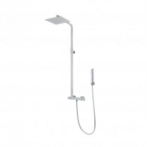 Colonne de douche thermostatique avec douche de tête carrée SLIM