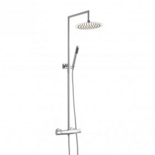 Colonne de douche thermostatique avec douche de tête ronde LINEA+