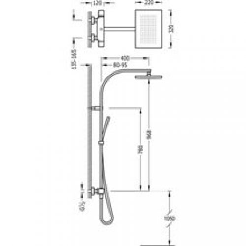 Colonne de douche thermostatique blanche TRES SLIM