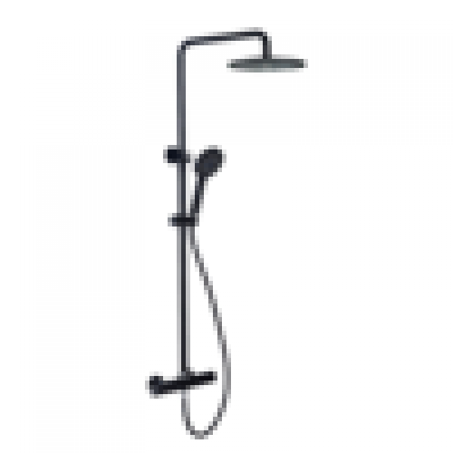 Colonne de douche thermostatique STILO noir mat, avec technologie KeepCool®