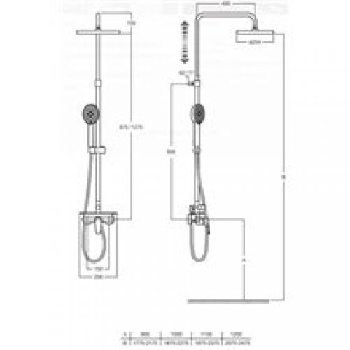 Colonne de douche télescopique Even-M Round Roca