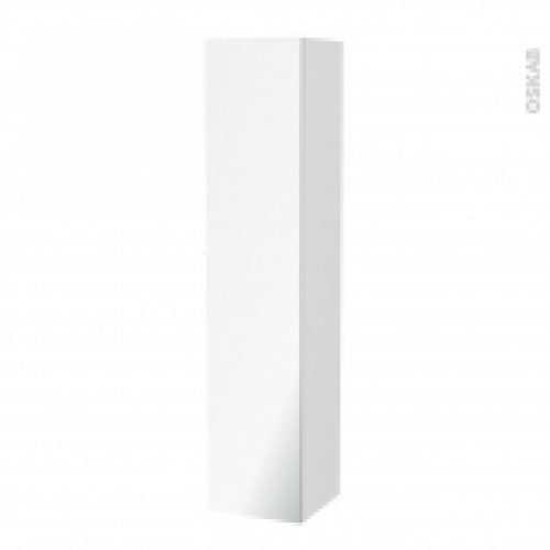 Colonne De Salle De Bains 1 Porte Miroir Bora Blanc Cotes Decors L40 X H182 X P40 Cm