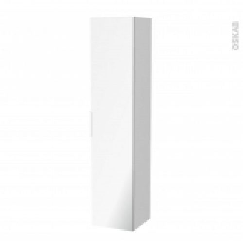 Colonne De Salle De Bains 1 Porte Miroir Ginko Blanc Cotes Decors L40 X H182 X P40 Cm