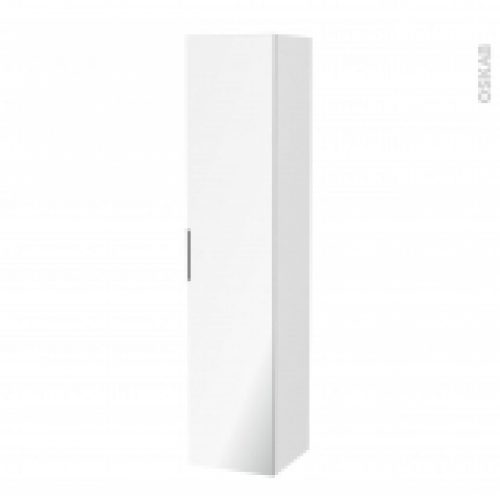 Colonne De Salle De Bains 1 Porte Miroir Iris Blanc Cotes Decors L40 X H182 X P40 Cm