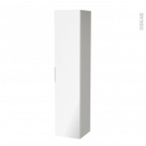 Colonne De Salle De Bains 1 Porte Miroir Ivia Gris Cotes Decors L40 X H182 X P40 Cm