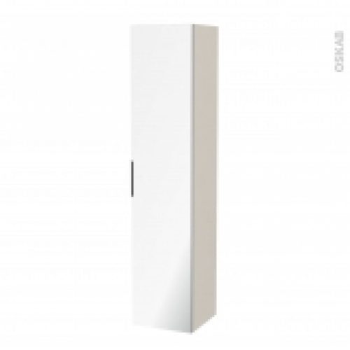 Colonne De Salle De Bains 1 Porte Miroir Keria Ivoire Cotes Decors L40 X H182 X P40 Cm