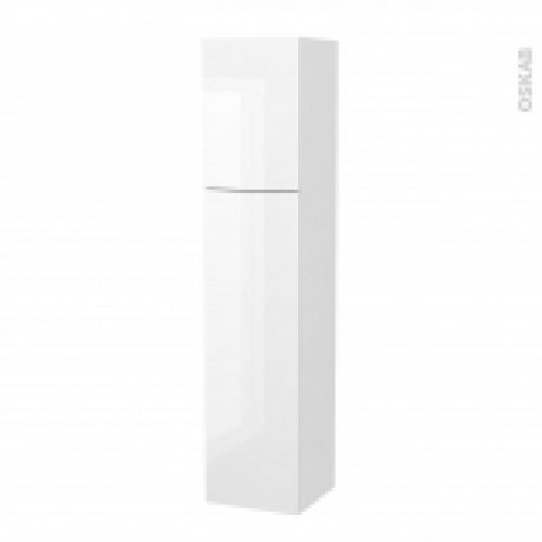 Colonne De Salle De Bains 2 Portes Bora Blanc Cotes Decors Version A L40 X H182 X P40 Cm