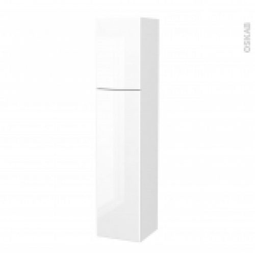 Colonne De Salle De Bains 2 Portes Iris Blanc Cotes Decors Version A L40 X H182 X P40 Cm