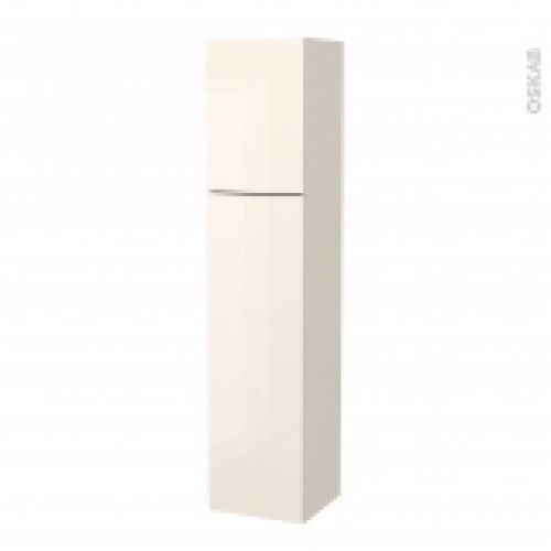 Colonne De Salle De Bains 2 Portes Keria Ivoire Cotes Decors Version A L40 X H182 X P40 Cm