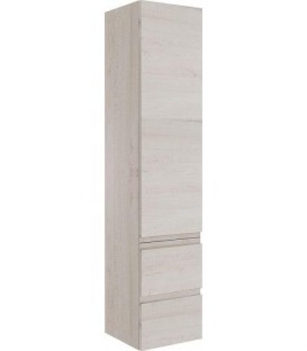 Colonne série MBO 1 porte 2 tiroirs, chene clair décor, butée gauche, 350x1625x370mm