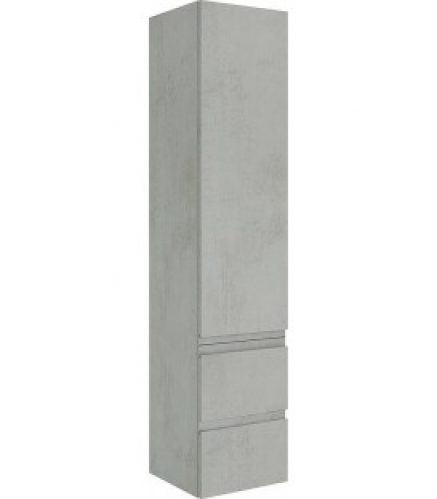 Colonne série MBO 1 porte 2 tiroirs, chene gris pierre butée gauche, 350x1625x370mm