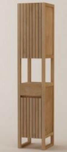 Colonne étagère de salle de bains BATU en teck