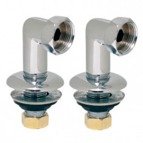 Colonnette avec rosace  Mâle 1/2&Prime; Ecrou tournant 1/2&Prime; – Hauteur 70mm