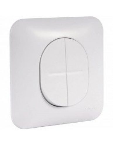 Combiné va et vient + Interrupteur poussoir blanc SCHNEIDER Ovalis…