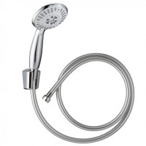 Combiné ZEN 4 jets + stop et Flexible PVC Silver Twist 1,75 m – Wirquin Pro 60720868