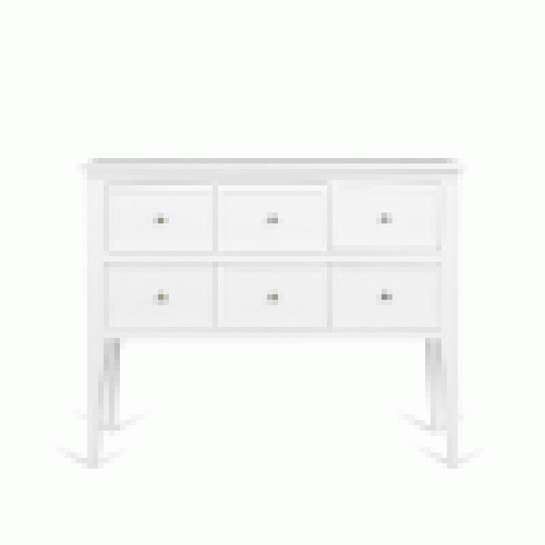 Commode ANATOLE en acajou, fini blanc