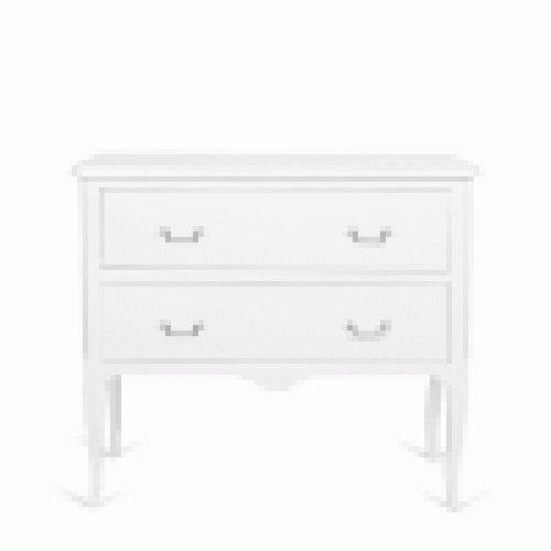Commode HONORÉ en acajou, fini blanc
