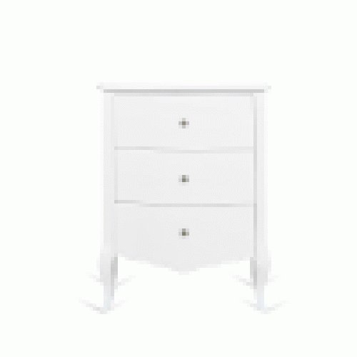 Commode OCTAVE en acajou, fini blanc