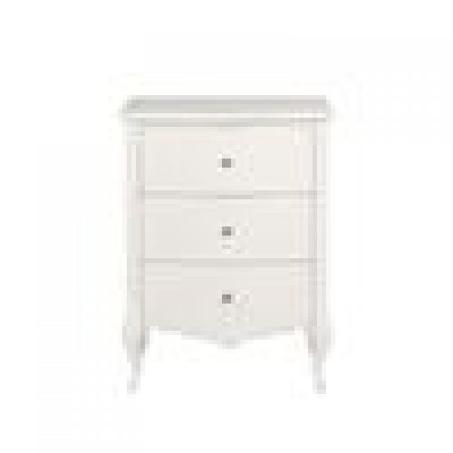 Commode OCTAVE en acajou, fini blanc vieilli