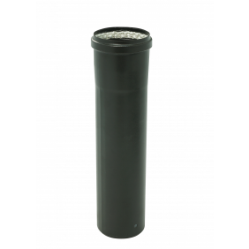 Conduit pellet émail noir – joint fibre de verre – coulissant 50 cm