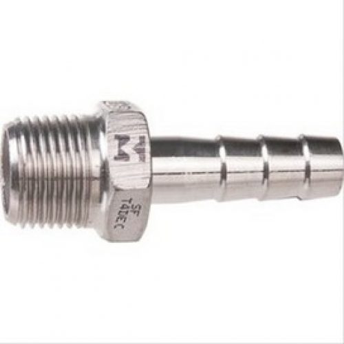 Connecteur Inox strié à visser Ø14 M1/2 » L=45mm – Sféraco