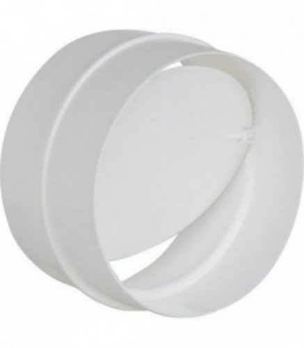 connecteur interieur DN 100 mm, blanc avec clapet anti-refoulement , rond