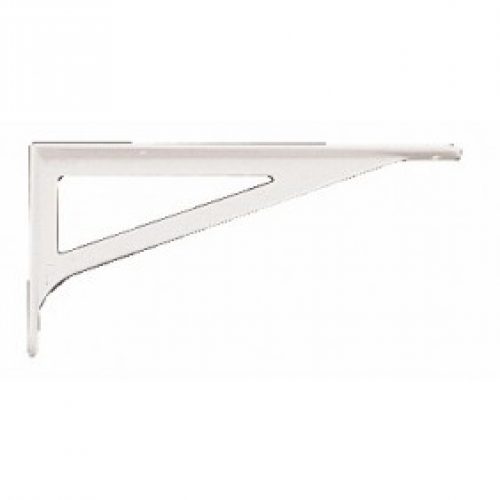 Console d’étagère renforcée – aluminium époxy blanc