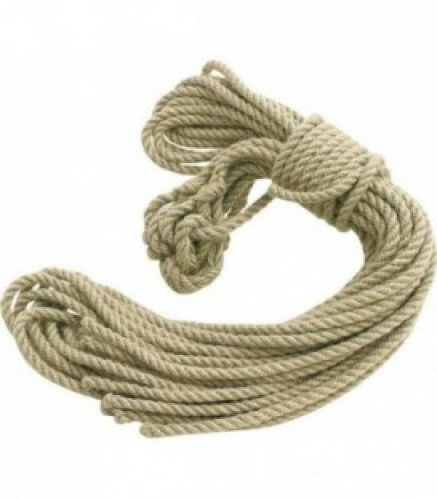 Corde d&rsquo;assemblage en fibres d env. 9 mm,avec boucle, couleur chanvre Longueur 2.50 m, Emballage 10 pcs