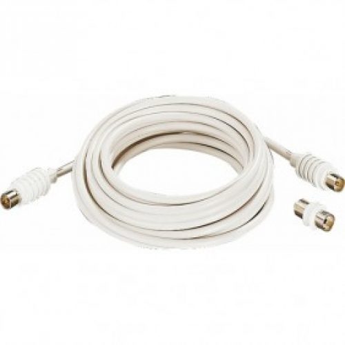 Cordon télévision coaxial mâle/mâle + adaptateur mâle/femelle