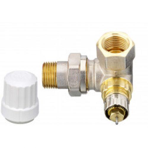Corps de robinet RA-IN à Kv réglable, 1/2″ (15/21) angle à gauche du radiat