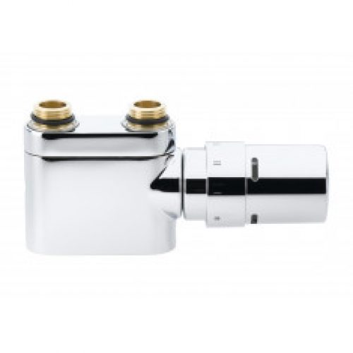 Corps sèche serviette VHX-DUO bitube – un orifice 1/2″ (15/21) fixation au sol – chromé