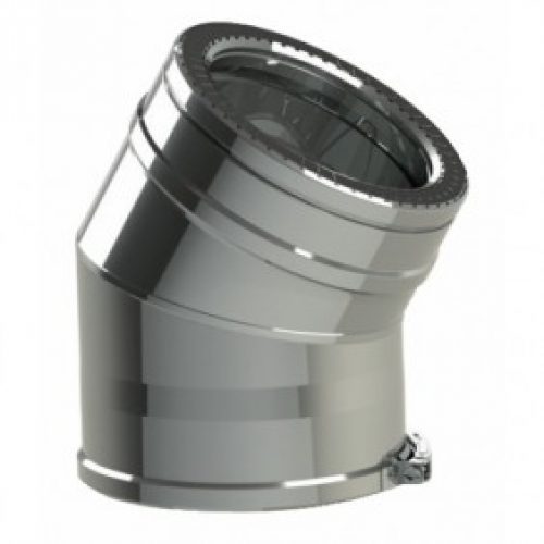 Coude 30° – double paroi Duoten – Inox isolé – avec bride de sécurité