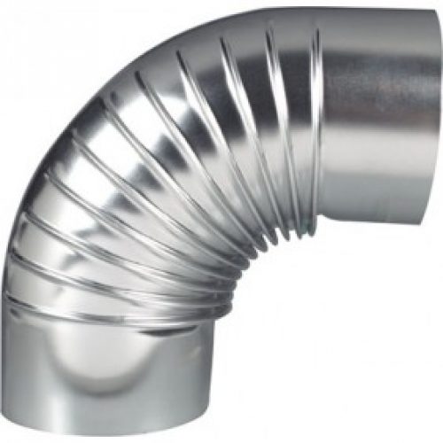 Coude à 90° en aluminium – évacuation et ventillation