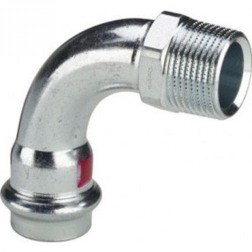 Coude 90° femelle à sertir mâle à visser – Prestabo