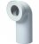 Coude de raccord WC DN100 90° blanc