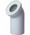 Coude de raccord WC DN110 45° blanc