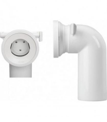 Coude de raccordement 90 °en PP pour WC, DN 100,anti-rats verrouillable