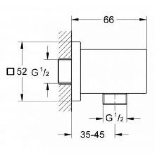 Coude de sortie de douche Grohe Euphoria Cube