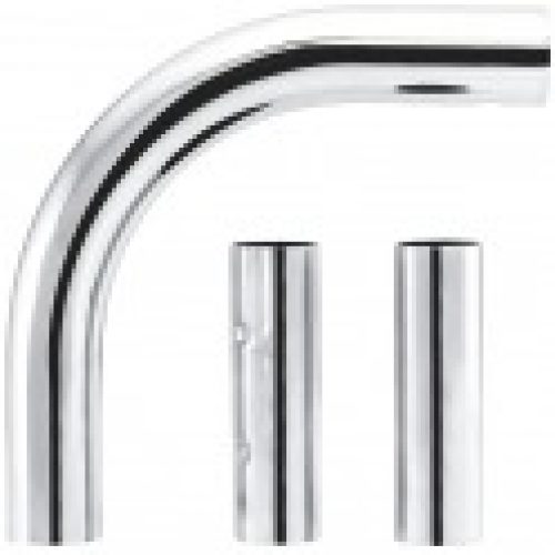 Coude et 2 manchons d&rsquo;assemblage pour porte-rideaux – 100 x 100 mm -…