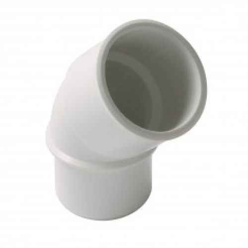 Coude PVC blanc 45° Mâle Femelle Ø32 ou Ø40 ou Ø50 Nicoll