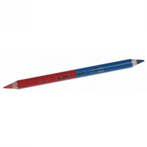 Crayon bicolore bleu/rouge « télévision »