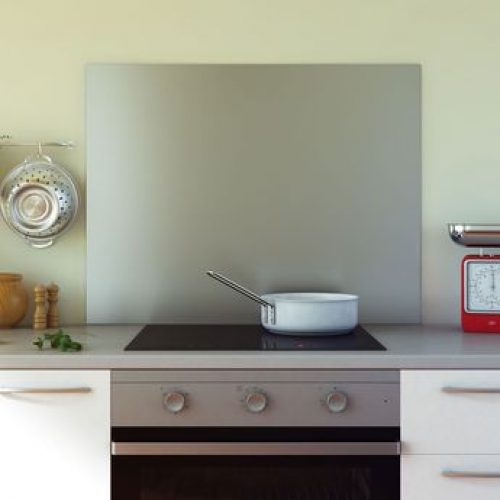 Crédence fond de hotte inox  600×750