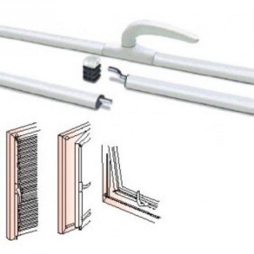 Crémone en applique – aluminium laqué – réversible – Lothus