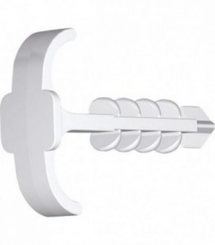 Crochet cheville double gris, 12-25 mm 75 mm